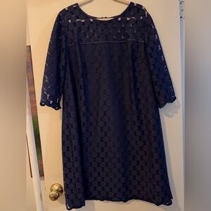 Adrianna Papell size 18w Navy Blue Long Sleeve Dress